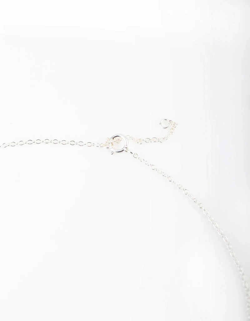 Sterling Silver Moon Necklace
