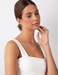 Sterling Silver Moon Necklace