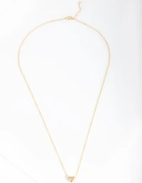 Gold Plated Sterling Silver Micro Heart Necklace