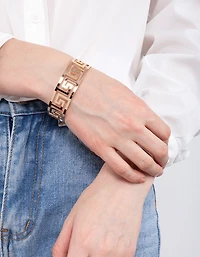 Gold Maze Cutout Bangle