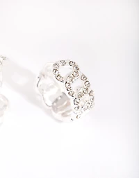 Silver Looped Mini Hoop Earrings