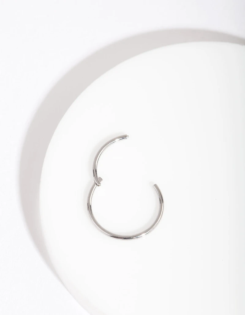 Surgical Steel Fine Clicker Earring 10 mm