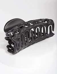 Black Swirl Claw Hair Clip