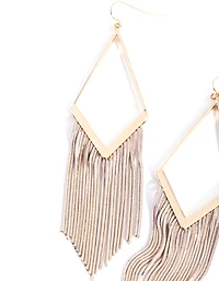 Rose Gold Diamond Snakechain Earrings