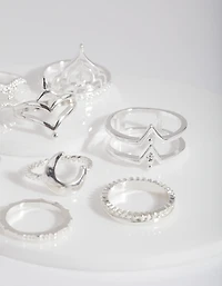 Bague Lunaire Bohème en Argent Paquet de 8