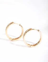 Gold Roman Numeral Hoop Earrings