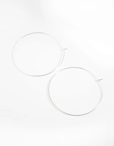 Silver Large Hoop Earrings