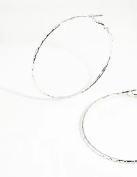 Silver 60MM Hoop Earring Pack