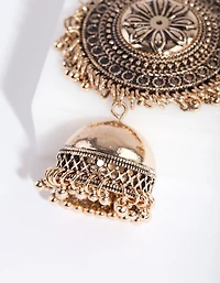 Antique Gold Jhumka Earrings