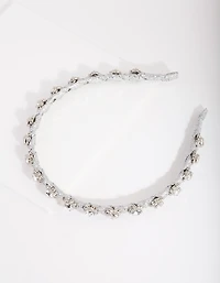 Silver Thread Wrapped Diamante Headband