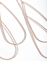 Rose Gold Double Teardrop Earrings