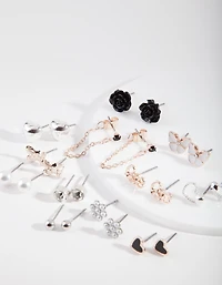 Mixed Metal Femme Diamante Earring 12-Pack