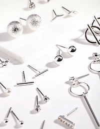 Mixed Metal Stud Earring 12-Pack