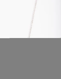 Diamond Simulant Double Row Baguette Necklace