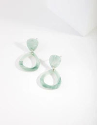 Acrylic Double Teardrop Earrings