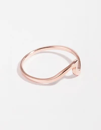 Rose Gold Plated Sterling Silver Wave Ring