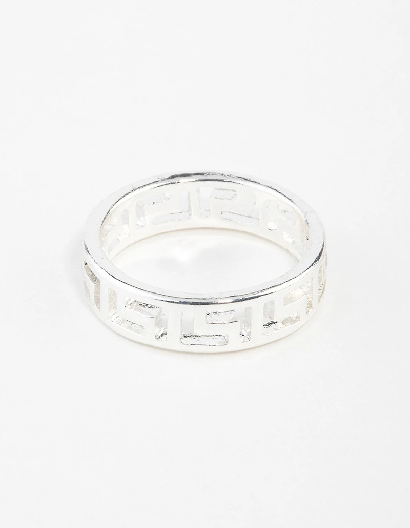 Silver Geometric Ring
