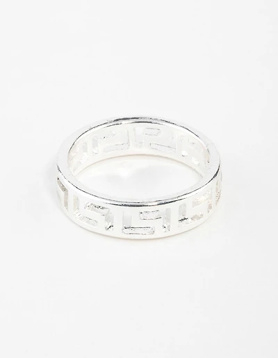 Silver Geometric Ring