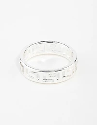 Silver Geometric Ring
