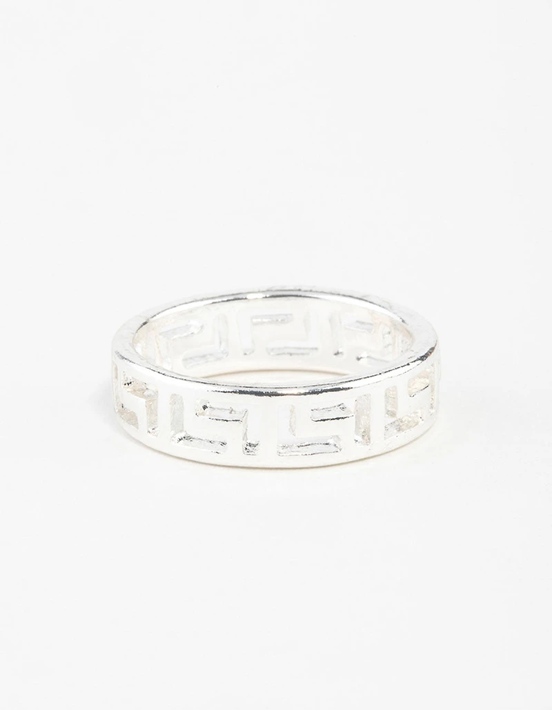 Silver Geometric Ring