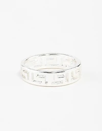 Silver Geometric Ring