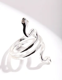 Anneau de serpent fin en argent