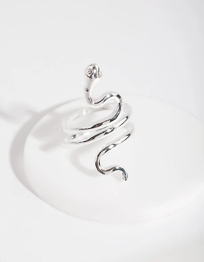 Silver Fine Snake Ring