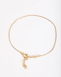 Gold Plated Sterling Silver Snake Chain Bracelet