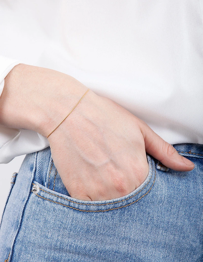 Gold Plated Sterling Silver Snake Chain Bracelet