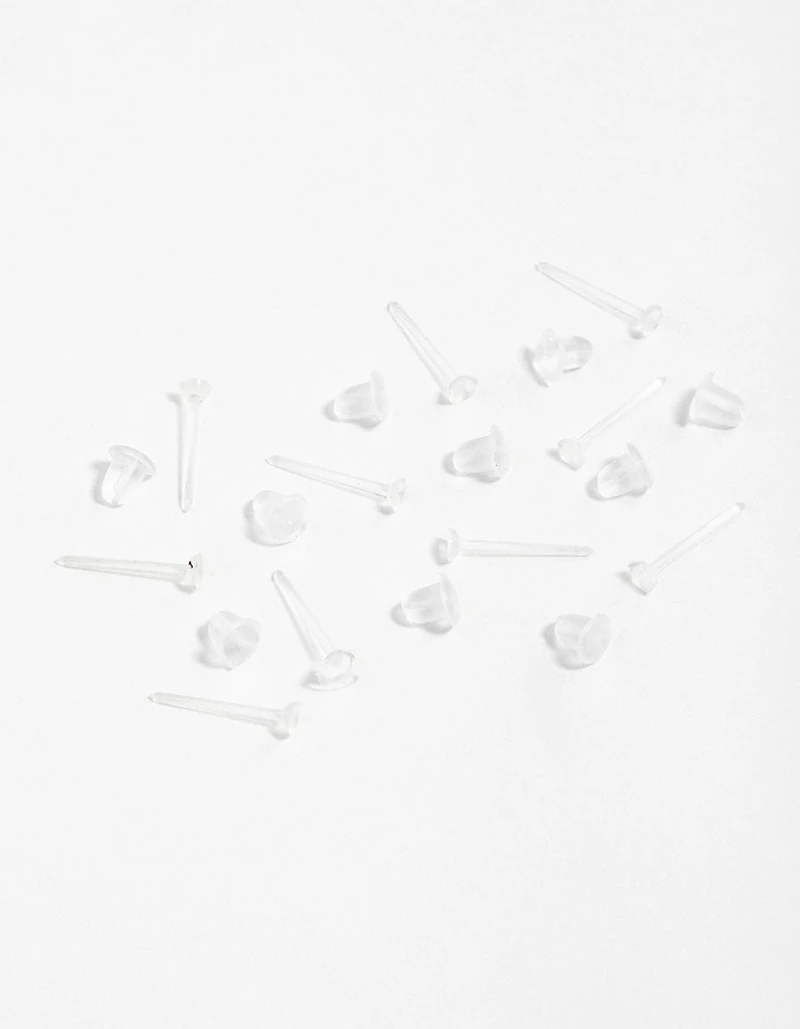 Boucles d’oreilles en silicone sensibles au plastique