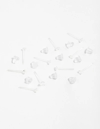 Boucles d’oreilles en silicone sensibles au plastique