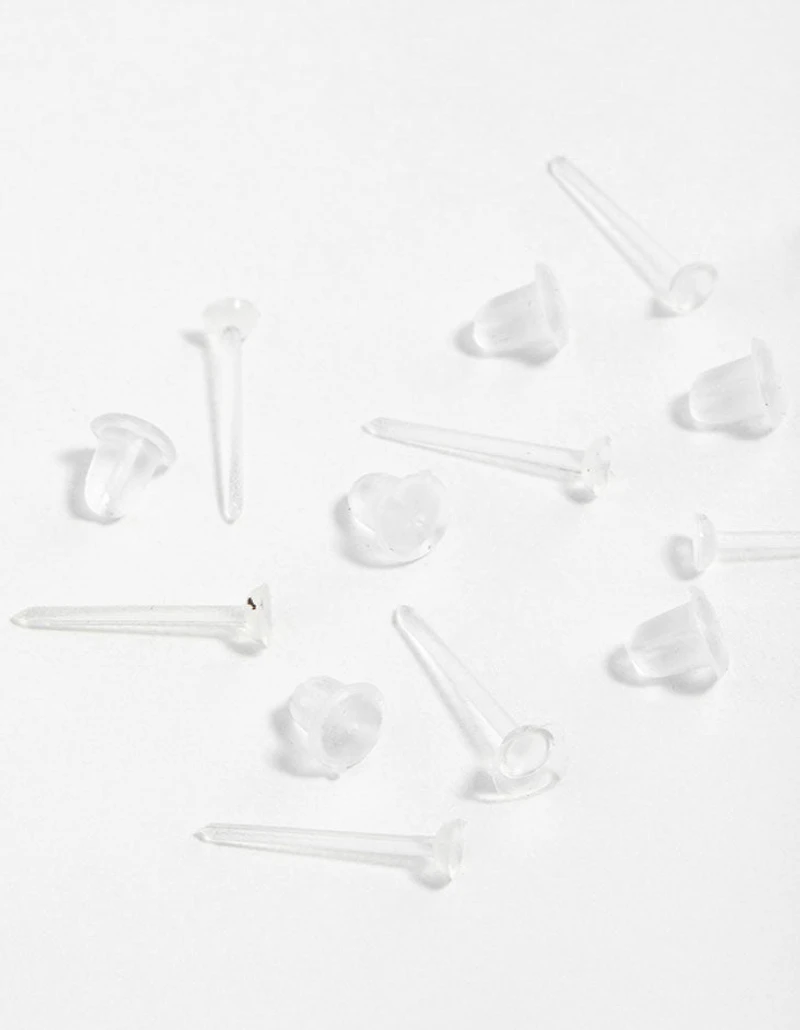 Boucles d’oreilles en silicone sensibles au plastique