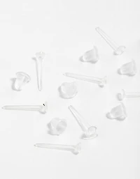 Boucles d’oreilles en silicone sensibles au plastique