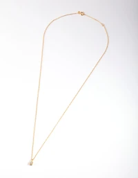 Gold Plated Sterling Silver Baby Cubic Zirconia Necklace