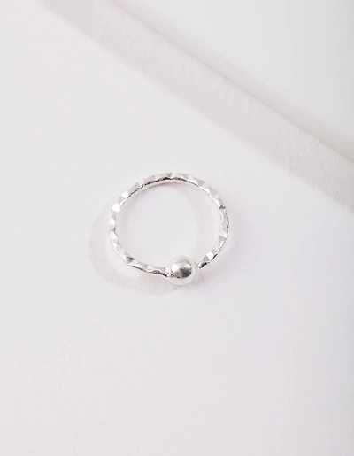 Sterling Silver Diamond-Cut Nose Ring