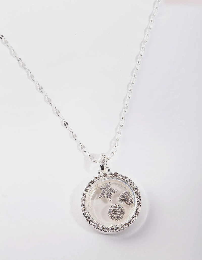 Silver Shaker Circle Necklace