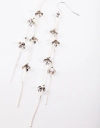 Silver Mini Petal Earrings