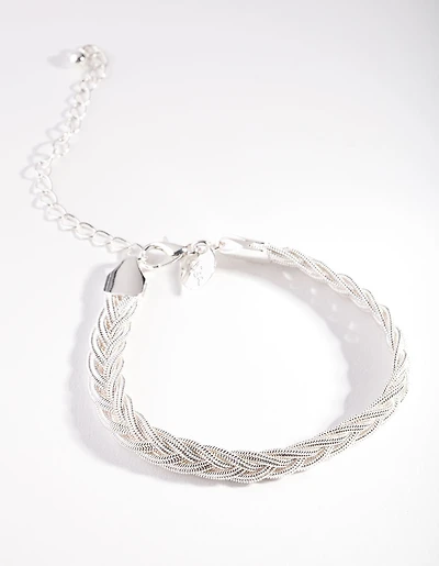 Bracelet en corde chaîne en argent