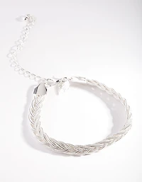 Bracelet en corde chaîne en argent