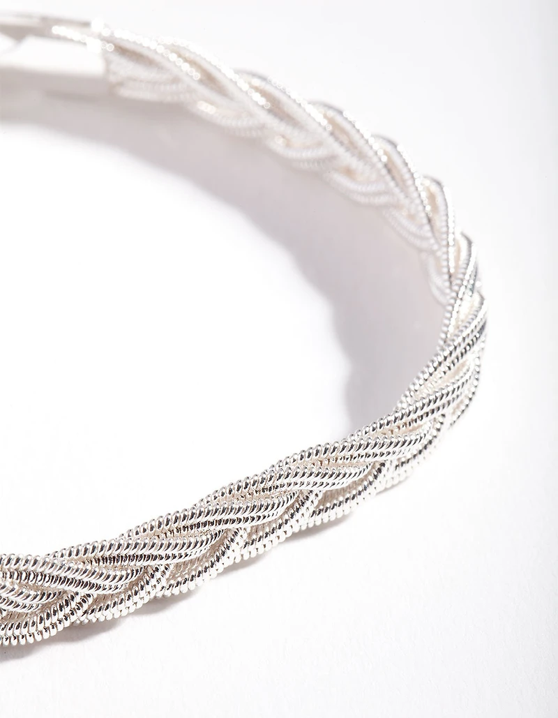 Bracelet en corde chaîne en argent