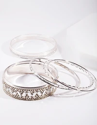 Silver Glitter Bracelet 7-Pack