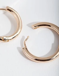 Gold Polished Hoop Earrings