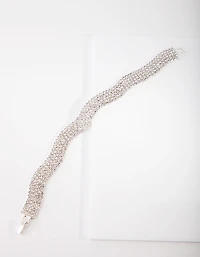 Silver 5 Row Cupchain Bracelet
