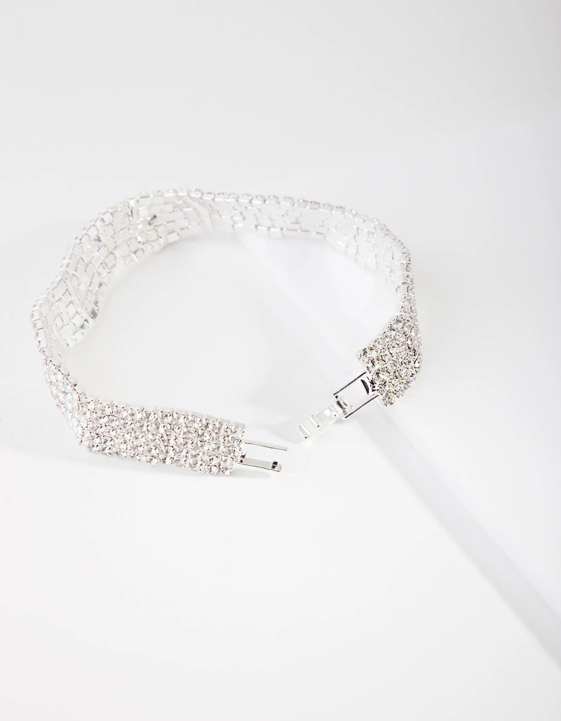 Silver 5 Row Cupchain Bracelet