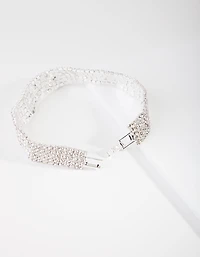 Silver 5 Row Cupchain Bracelet