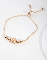 Gold Multi Ball Toggle Bracelet