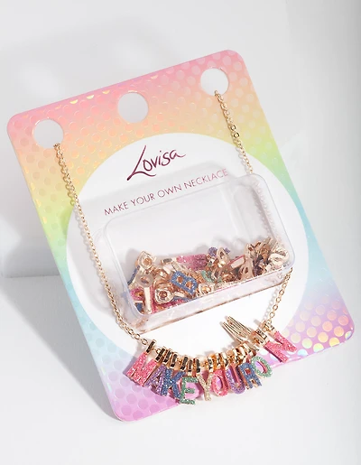 Kids Gold Glitter Make Your Own Necklace