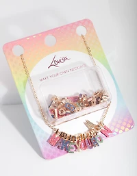 Kids Gold Glitter Make Your Own Necklace