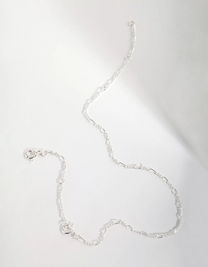 Sterling Silver Wide Chain Bracelet Anklet