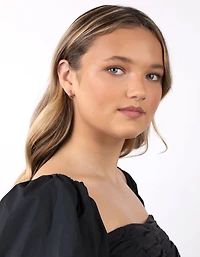 Gold Plated Sterling Silver Chunky Twist Hoop Earrings